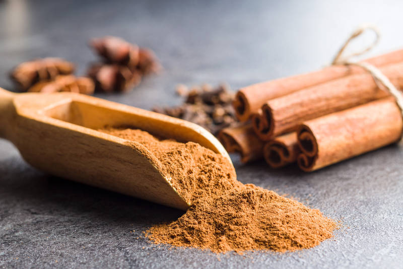 Freshly grinded cinnamon used in herbal magic for its magical properties.