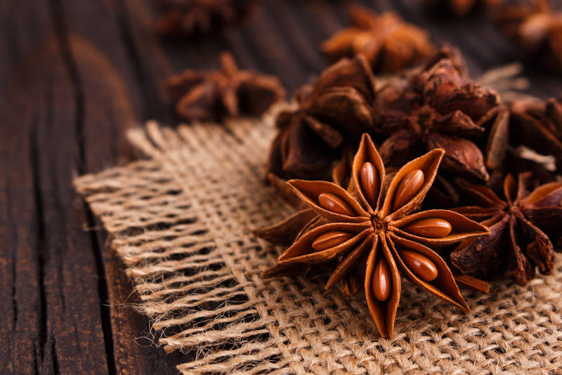 Star anise pods known for their magical properties.