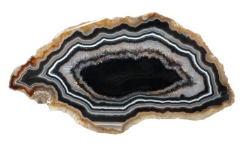 An agate stone isolated on a white background.