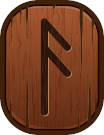 An Ansuz wooden rune used for rune casting divination.