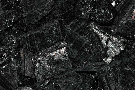 A macro shot of black tourmaline with magical and metaphysical properties. 