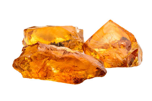 Orange citrine crystals with magical and metaphysical properties. 