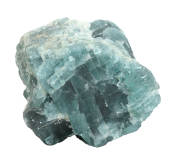 A blue fluorite crystal. 