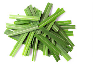 Fresh green lemongrass leaves used in Wicca herbal magic. 