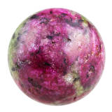 A ruby zoisite gemstone used in Wicca crystal magic. 
