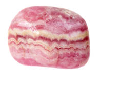 A pink Rhodochrosite gemstone. 