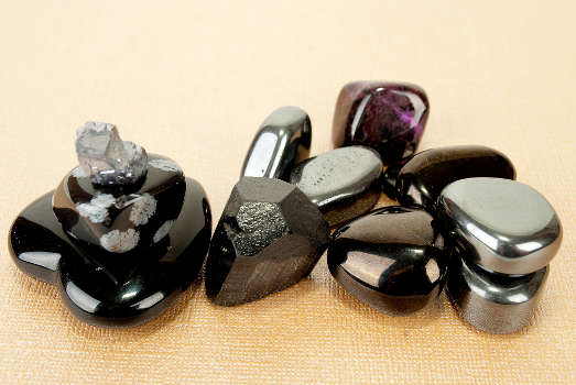 Black onyx stones with magical and metaphysical properties. 