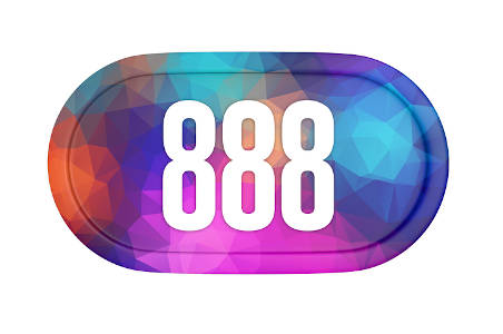 Angel number 888 multicolor theme. 
