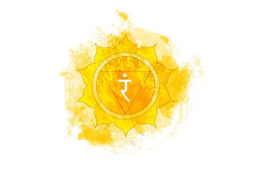 Solar plexus chakra symbol. 