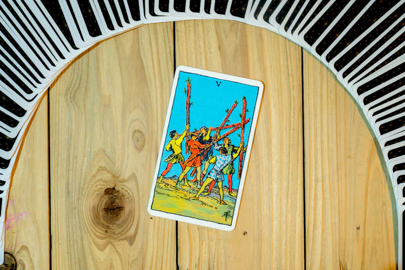 Five of Wands Tarot Card Meaning.