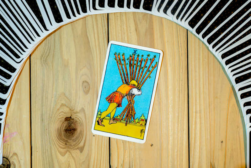Ten of Wands Tarot Card Meaning.