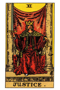 Justice Tarot Card. 