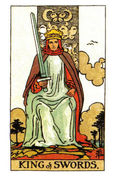 King of Swords Tarot Card. 