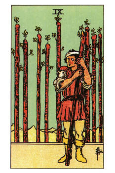 Nine of Wands Tarot Card. 