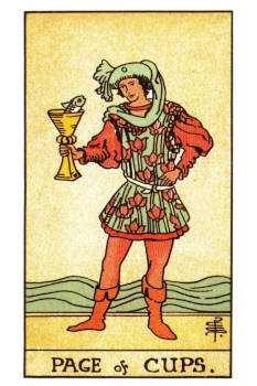 Page of Cups Tarot Card. 