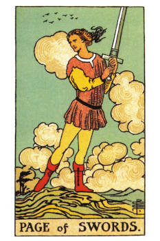 Page of Swords Tarot Card. 