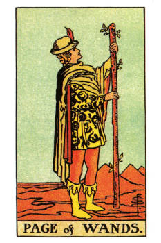 Page of Wands Tarot Card. 