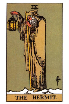 The Hermit Tarot Card.