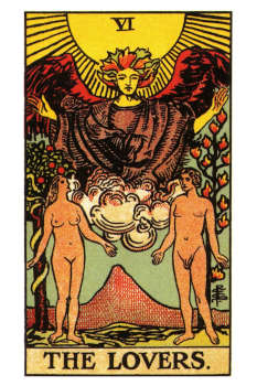 The Lovers Tarot Card. 