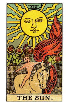 The Sun Tarot Card. 