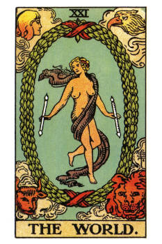 The World Tarot Card. 