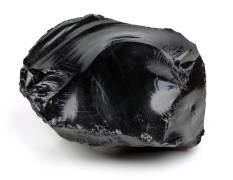 An obsidian stone.